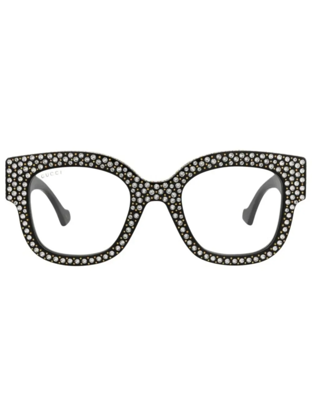 New Gucci Women's Sunglasses Square Rectangle Recycled Acetate Frame Black Black